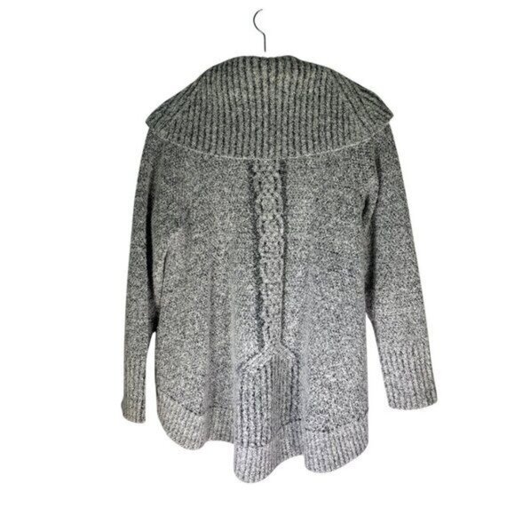 Anthropologie Angel Of The North Wool Cabled Boucle Sweater M Gray - Picture 4 of 15